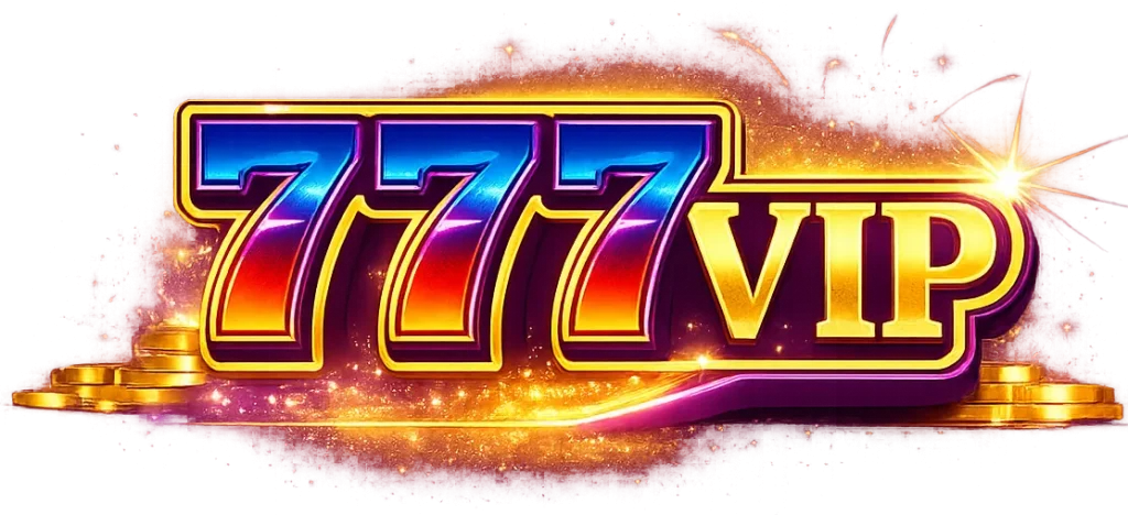 Golden glow of 777VIP logo