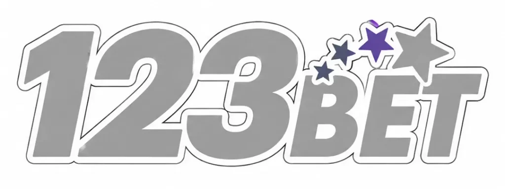 Stylized 123BET logo with stars